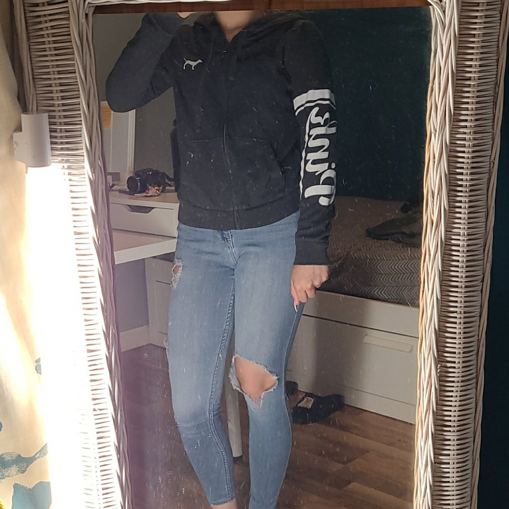 Pink zipper hoodie